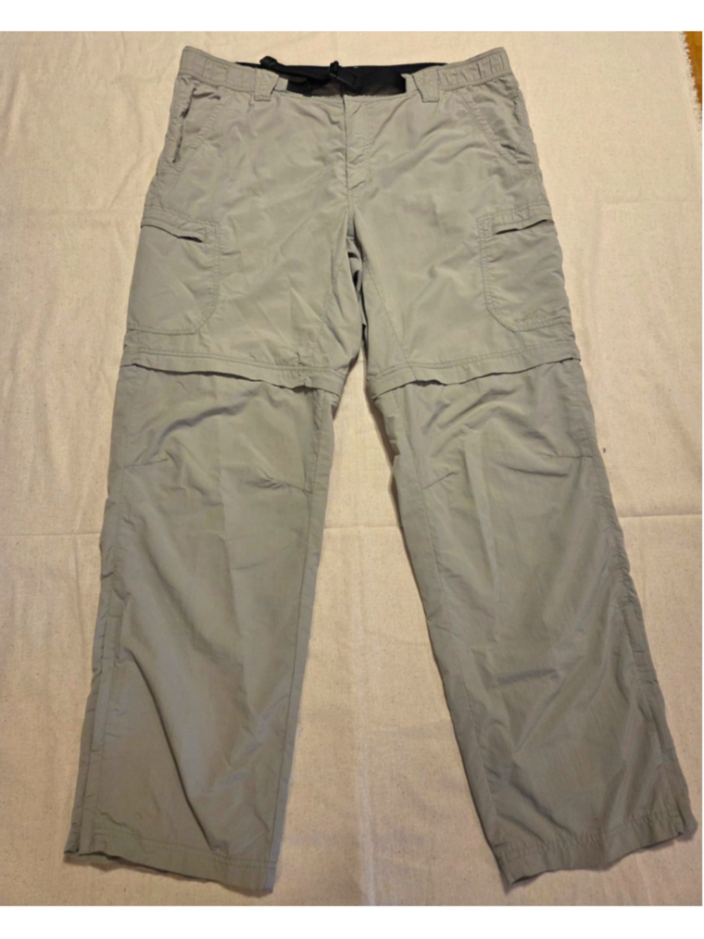 Eddie Bauer Travex Men's Convertible Zip-Off Nylon Hiking Pants Gray/TanXL/34